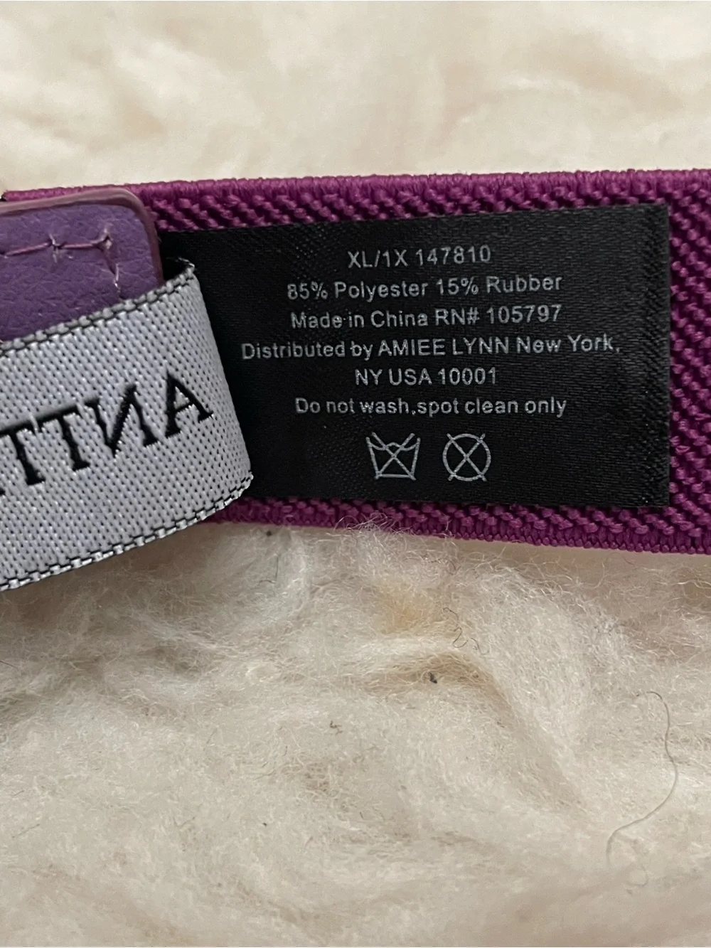 Antthony Originals Stretch Belt Gold Bee w/Rhinestone Purple OS